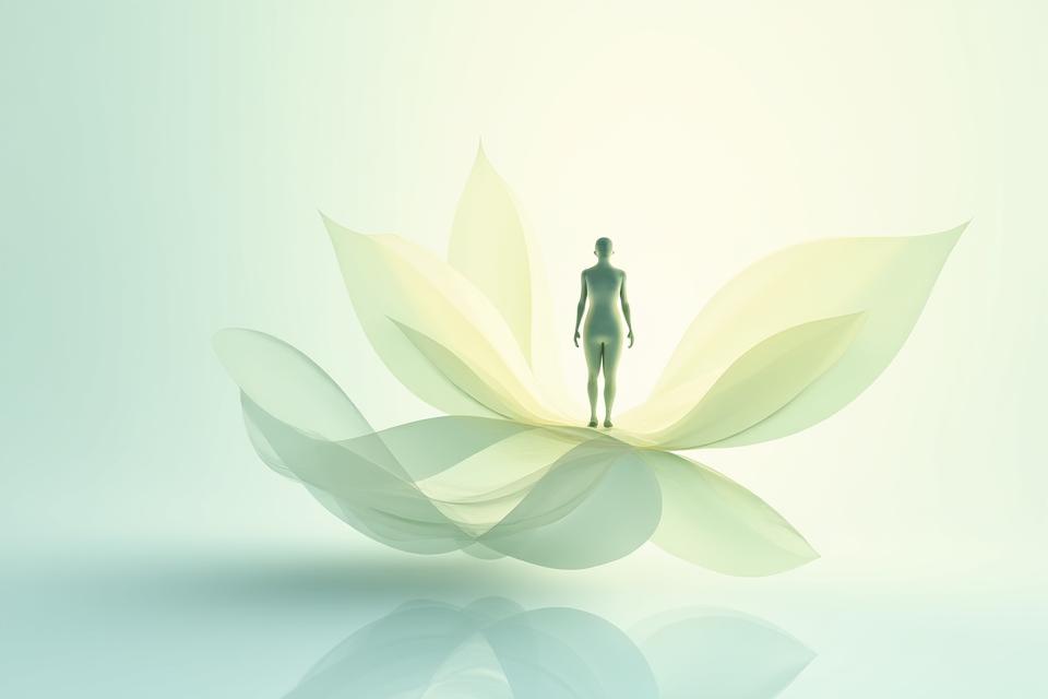 Immagine astratta che rappresenta l'approccio olistico al benessere