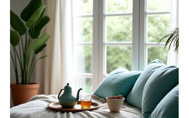 Ambiente domestico moderno e sereno che suggerisce relax e miglioramento del lifestyle.