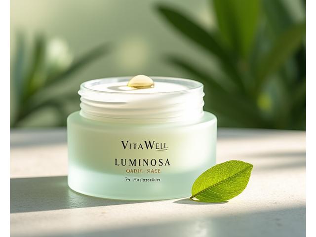Vasetto di crema viso ecobio VitaWell Luminosa