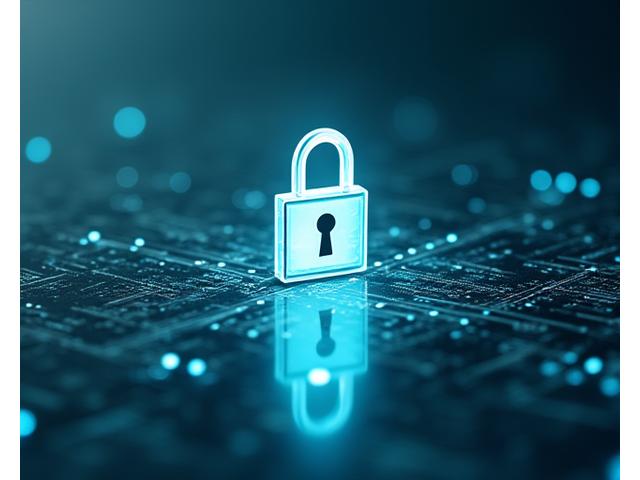 Simbolizza i termini di utilizzo e la protezione dei dati con un lucchetto digitale e documenti